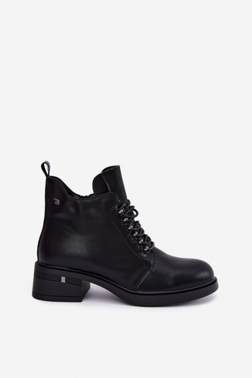 Wärmende Stiefeletten aus Kunstleder Klocke T.Sokolski Z26-288 schwarz