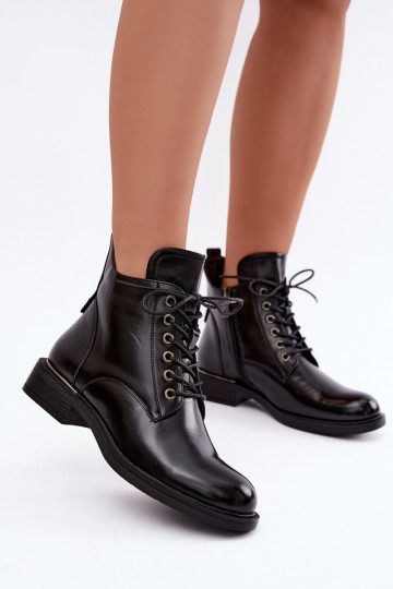 gefütterte Stiefeletten mit breiten Absätzen Vinceza 58677 in schwarz 2