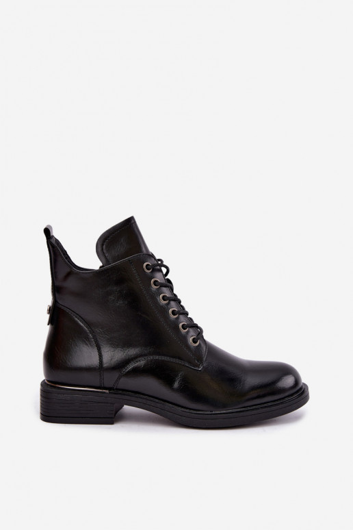 gefütterte Stiefeletten mit breiten Absätzen Vinceza 58677 in schwarz