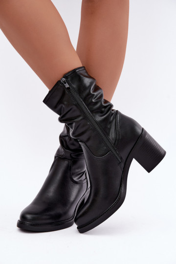 gefütterte Stiefeletten mit Rüschen und Absätzen Sergio Leone BT-60 in schwarz 2