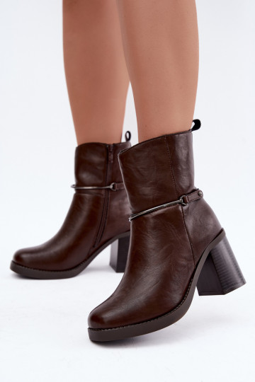 Haut Damenstiefel sich Zuarm laufen mit Absätzen mit verzierten Absätzen CzekoladoZue Gracelle 2
