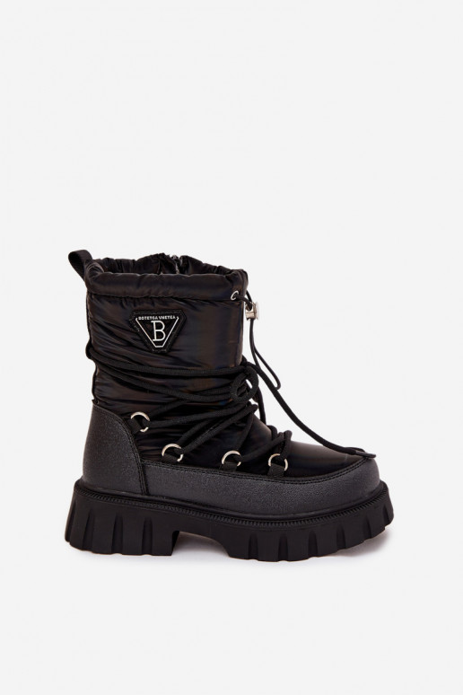 Schwarze Kinder Schneestiefel Adelisse