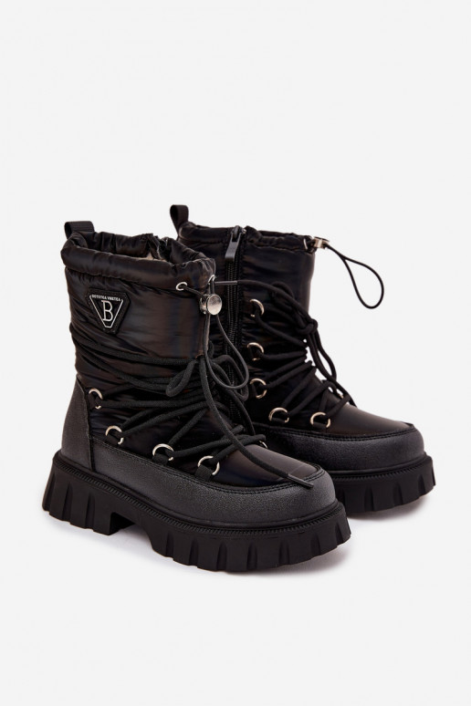 Schwarze Kinder Schneestiefel Adelisse