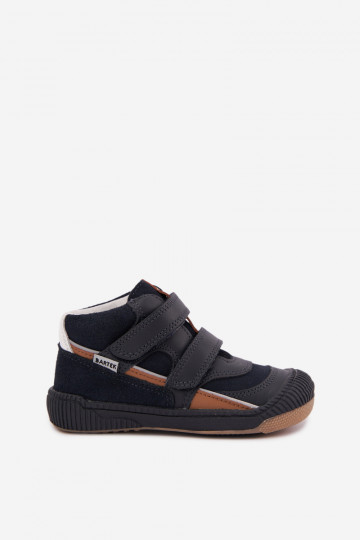 Dunkelblaue Leder-Kinderschuhe Bartek 8631676 2