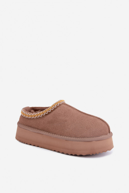 Kunstveloursleder Schneestiefel mit dekorativem Streifen Vinceza 97972 sand