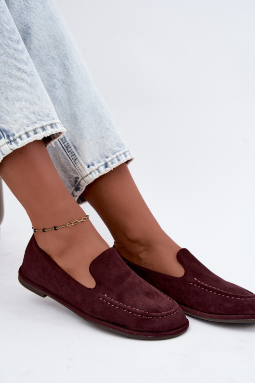 Damen Mokassins in bordeauxfarbener Farbe Mireliah