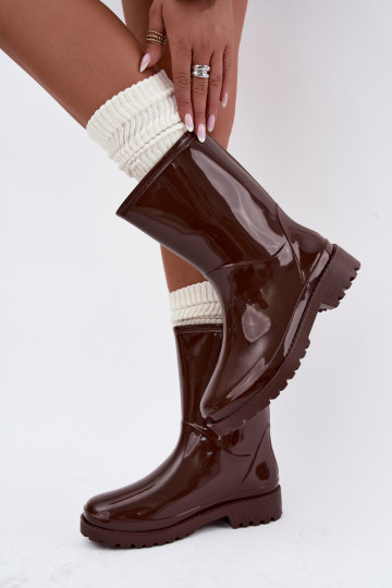 Damen Gummistiefel in dunkelbrauner Farbe Elvara