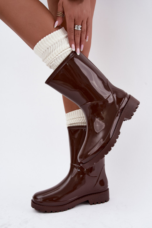 Damen Gummistiefel in dunkelbrauner Farbe Elvara