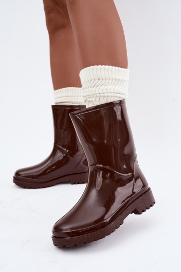 Damen Gummistiefel in dunkelbrauner Farbe Elvara 2