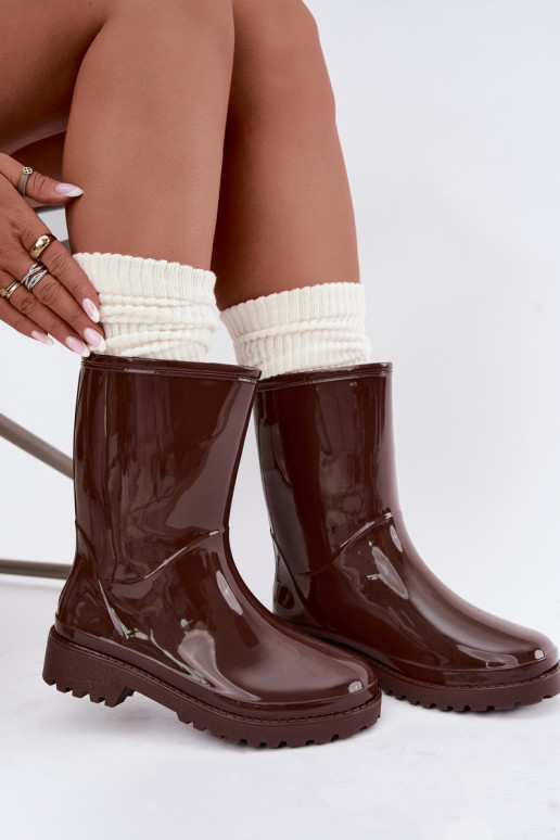 Damen Gummistiefel in dunkelbrauner Farbe Elvara