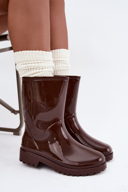 Damen Gummistiefel in dunkelbrauner Farbe Elvara