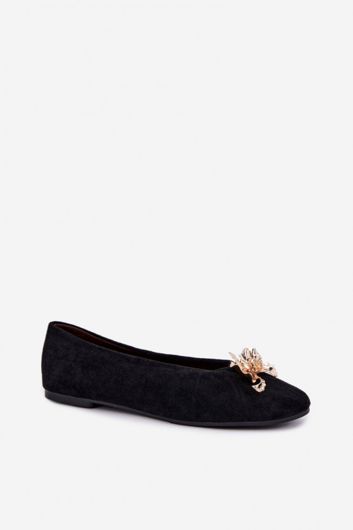 Ballerinas mit Verzierungen in Schwarz Briellea