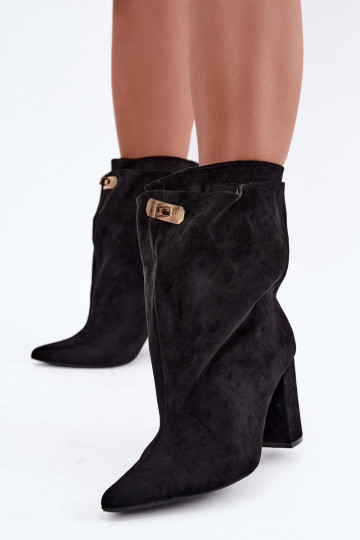 Ein überzeugendes Stilvollll sich Zuarm laufen Stiefel mit Absätzen schZuarze Farbe Fiametta