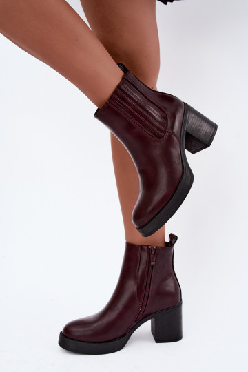 sich Zuarm laufen Stiefel mit Absätzen Burgund Gisandra