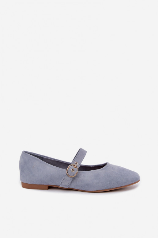 Ballerinas im Mary Jane Stil in blauer Farbe Nolenne