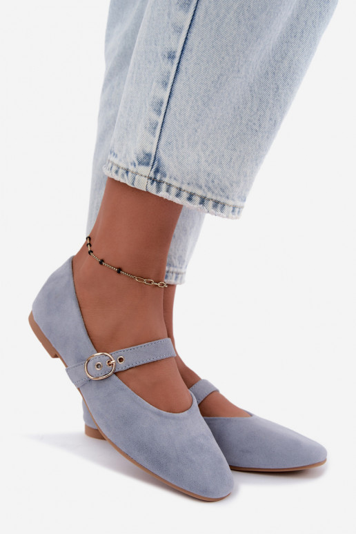 Ballerinas im Mary Jane Stil in blauer Farbe Nolenne
