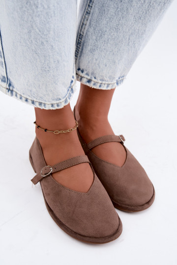 Barefoot Ballerinas mit Riemen in Lehmfarbe Rhoselle