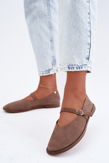 Barefoot Ballerinas mit Riemen in Lehmfarbe Rhoselle 2