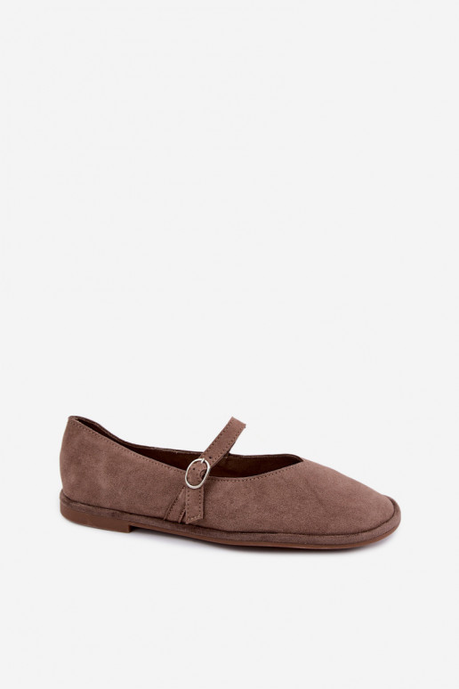 Barefoot Ballerinas mit Riemen in Lehmfarbe Rhoselle
