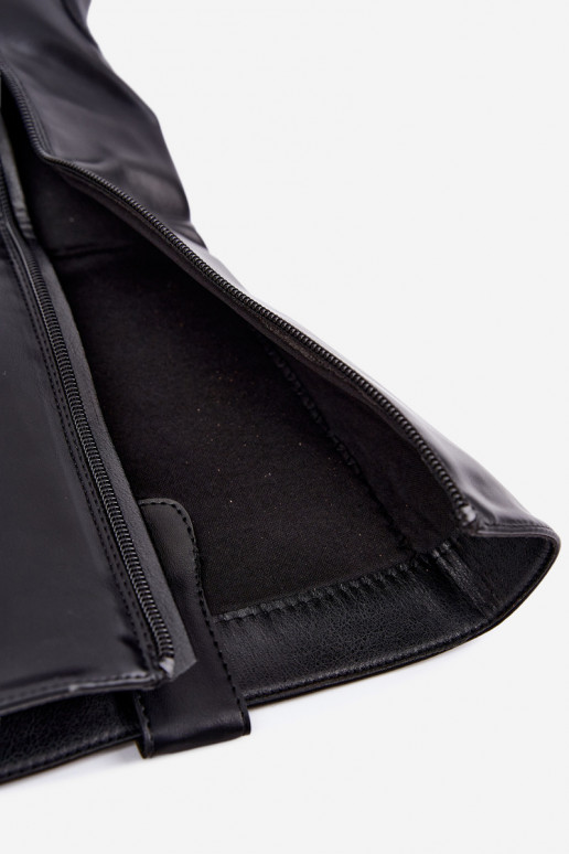 gefütterte kniehohe Stiefel mit Absätzen in schwarz Perrisa