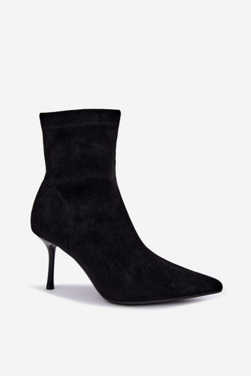 Schwarze Stiefel mit schmalen Absätzen Nireya
