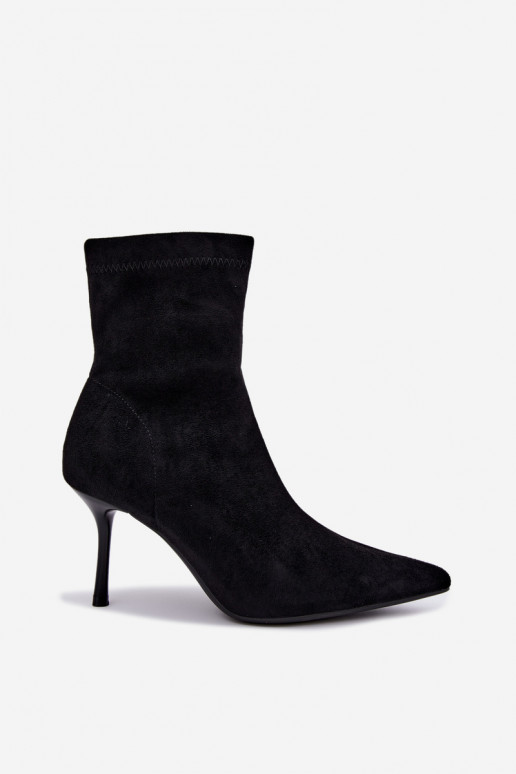 Schwarze Stiefel mit schmalen Absätzen Nireya