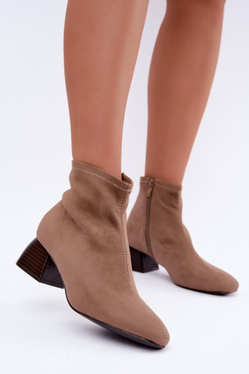 Beige Stiefeletten Klocke Estellea
