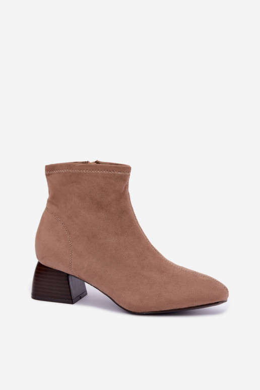 Beige Stiefeletten Klocke Estellea