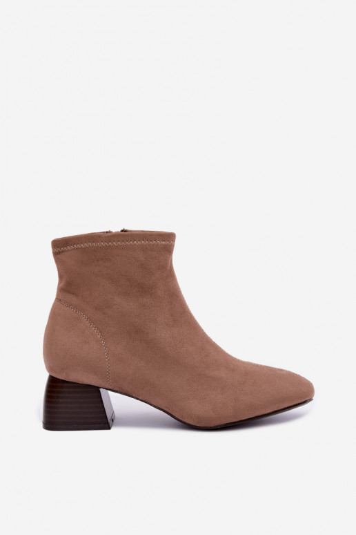Beige Stiefeletten Klocke Estellea