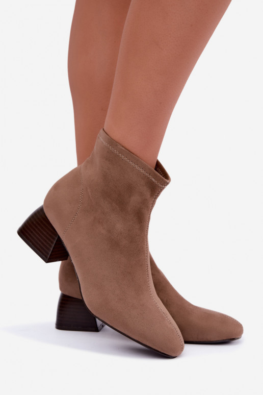 Beige Stiefeletten Klocke Estellea