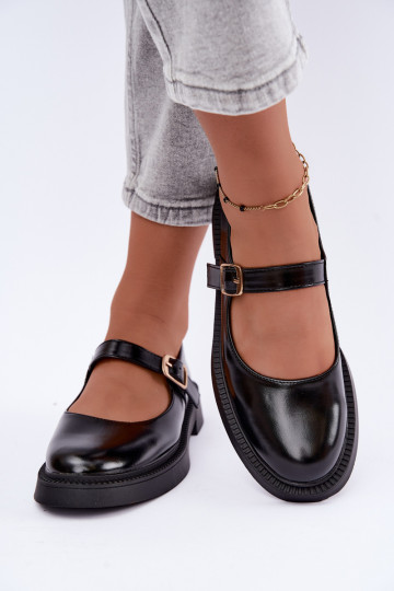 Schwarze Schuhe mit breiten Absätzen Lareine 2