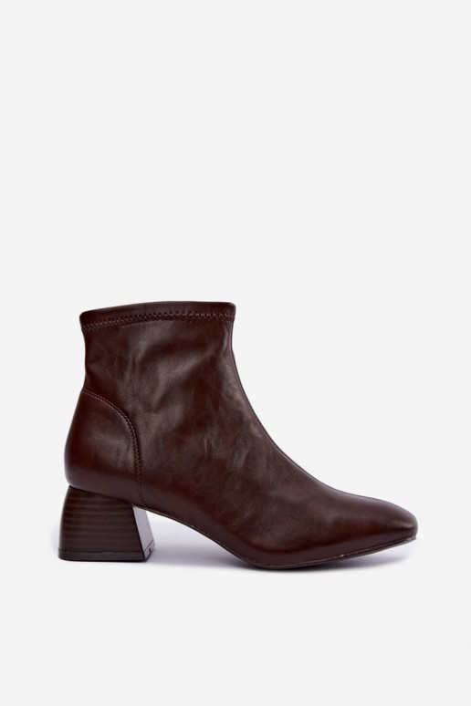 Estelle Stiefeletten aus Kunstleder in Schokoladenfarbe