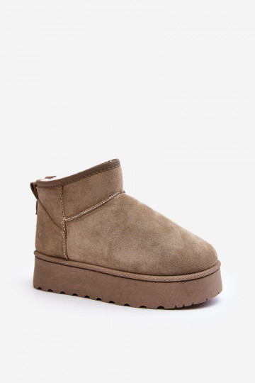Schneestiefel Feminin mit einer Plattform sich Zuarm laufen mit Fell innen grüne Farbe Xamella 2