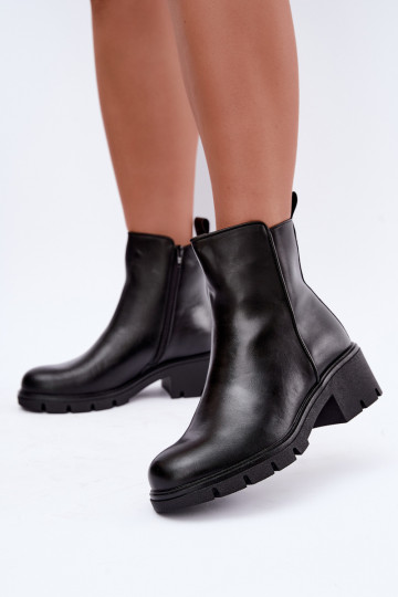 Klocke gefütterte Stiefeletten in schwarz Iserine 2