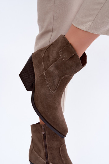 Haut INildlederschuhe CoZuboy-Stil mit Absätzen sich Zuarm laufen Khaki-Farbe Tirabelle