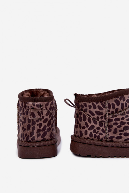 Kinder-Schneestiefel mit Leopardenmuster Snoelle