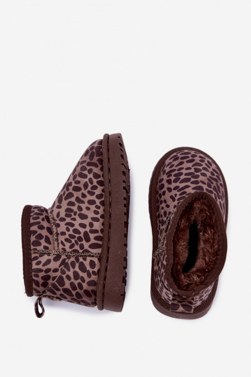 Kinder-Schneestiefel mit Leopardenmuster Snoelle