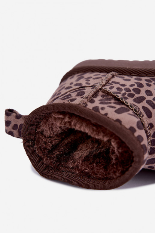 Kinder-Schneestiefel mit Leopardenmuster Snoelle
