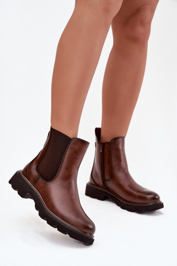 stylische Stiefel Feminin sich Zuarm laufen Zum Schloss braune Farbe Rivelia 2