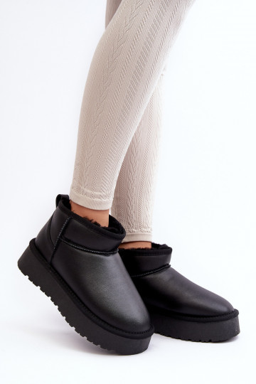 Schwarze Damen-Schneestiefel mit Plateau Loreley 2