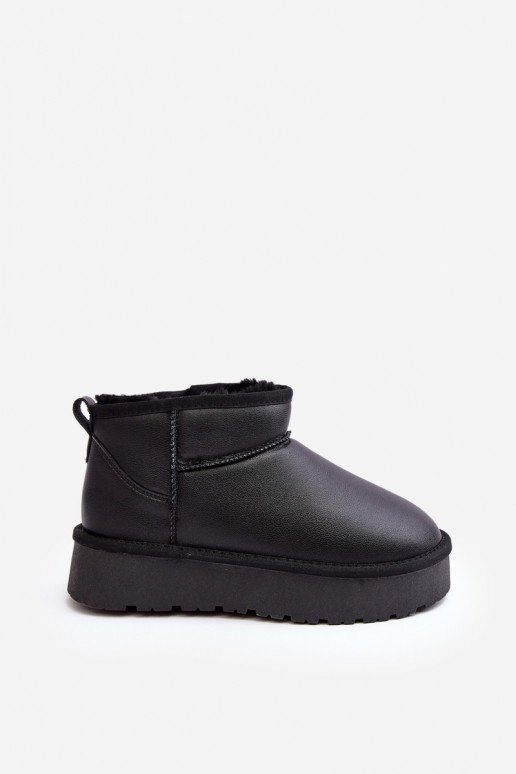 Schwarze Damen-Schneestiefel mit Plateau Loreley
