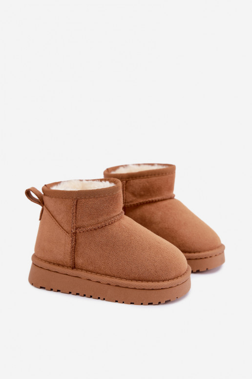 Schneestiefel Kindisch Jugend sich Zuarm laufen mit Fell innen braune Farbe Mireya