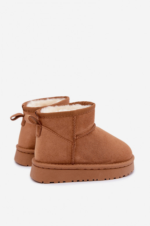Schneestiefel Kindisch Jugend sich Zuarm laufen mit Fell innen braune Farbe Mireya