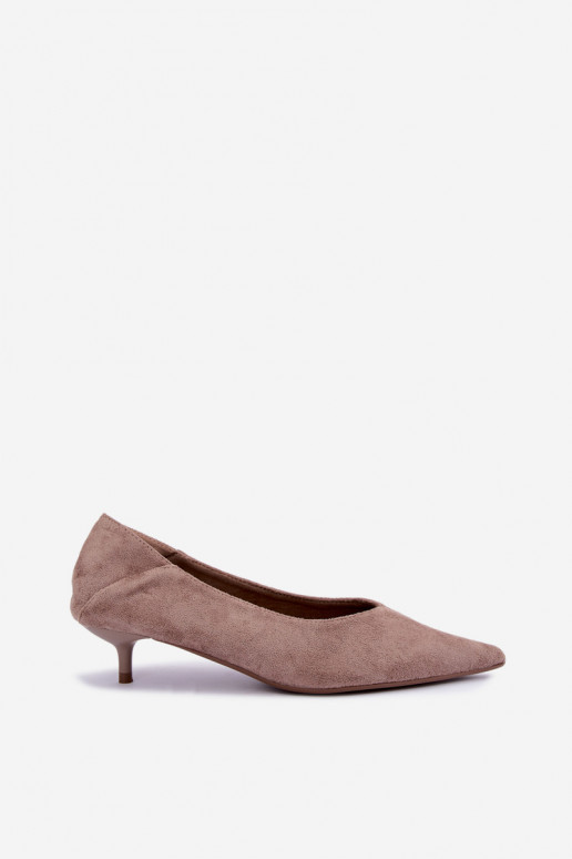 Schuhe mit niedrigem Absatz in sandfarbener Farbe Joresta