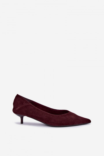 Schuhe mit niedrigem Absatz in bordeauxfarbener Farbe Joresta 2