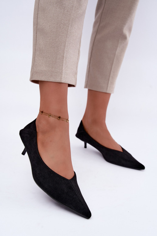 Schuhe mit niedrigem Absatz in schwarzer Farbe Joresta