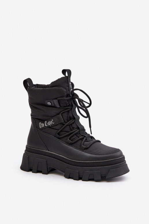 Schwarze Damen Schneestiefel Lee Cooper LCJ-24-47-3144