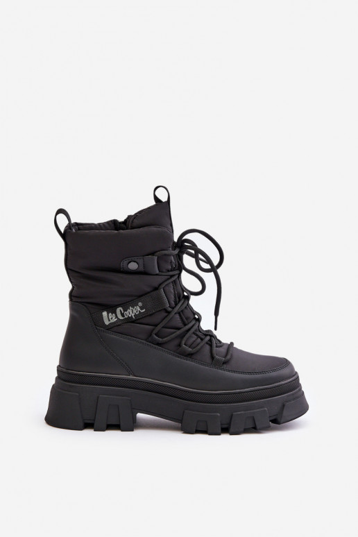 Schwarze Damen Schneestiefel Lee Cooper LCJ-24-47-3144