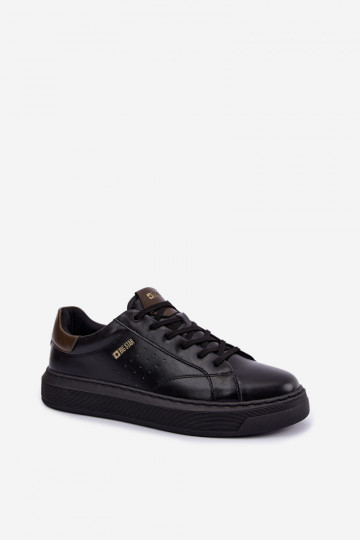 Schwarze Herren Sneakers mit Plattform Big Star UU174291