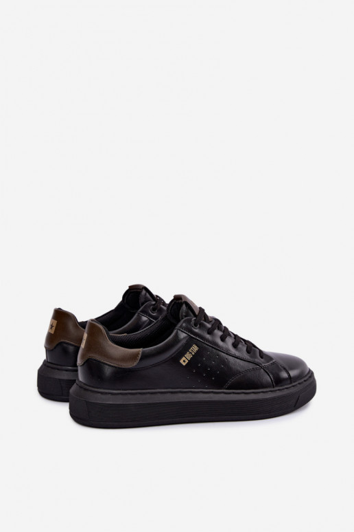 Schwarze Herren Sneakers mit Plattform Big Star UU174291